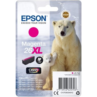 Epson 26XL Magenta Ours polaire Cartouche authentique au meilleur prix - Livraison offerte