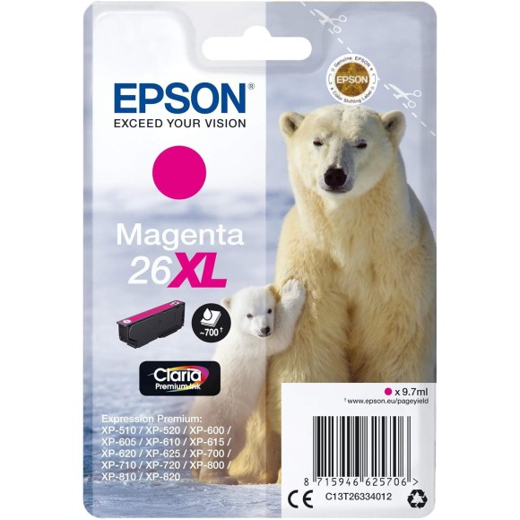Epson 26XL Magenta Cartouche originale