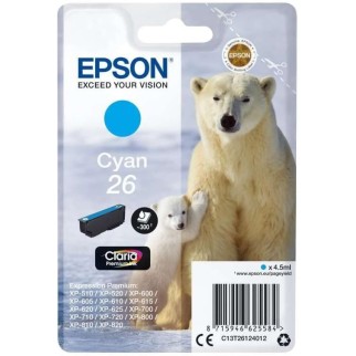 Epson 26 Cyan Ours polaire Cartouche authentique pas cher - Livraison offerte