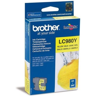 Brother LC980Y Jaune Cartouche authentique au meilleur prix - Livraison offerte