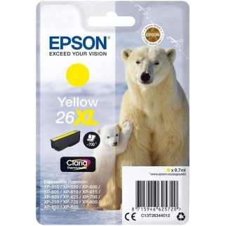 Epson 26XL Jaune Ours polaire Cartouche authentique au meilleur prix - Livraison offerte