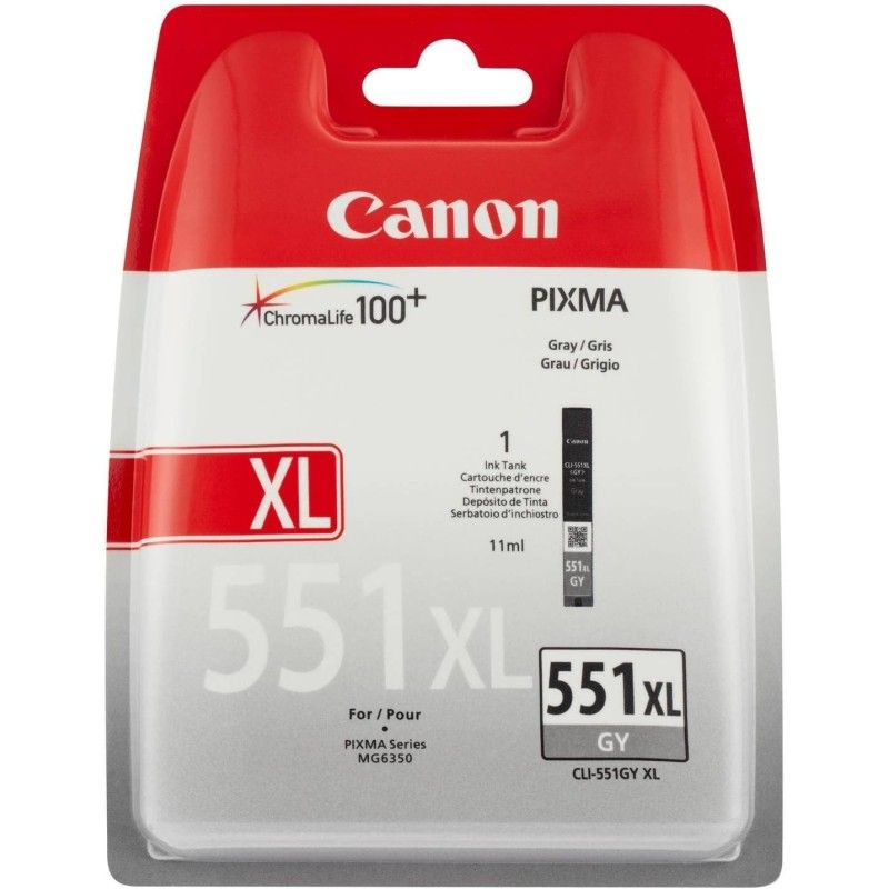 Canon CLI-551XL GY Gris Cartouche authentique au meilleur prix - Livraison offerte