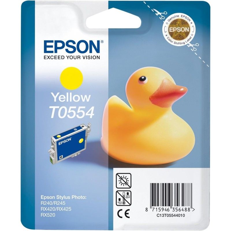 Epson T0554 Jaune Canard Cartouche authentique au meilleur prix - Livraison offerte