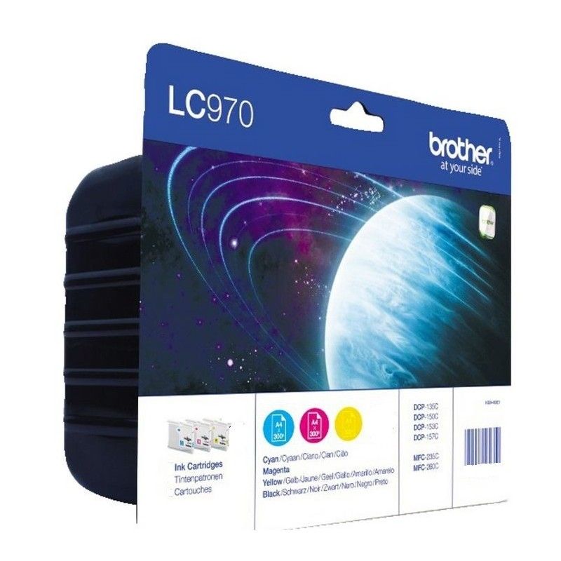 Brother LC970 Couleur Pack de cartouches authentiques au meilleur prix - Livraison offerte