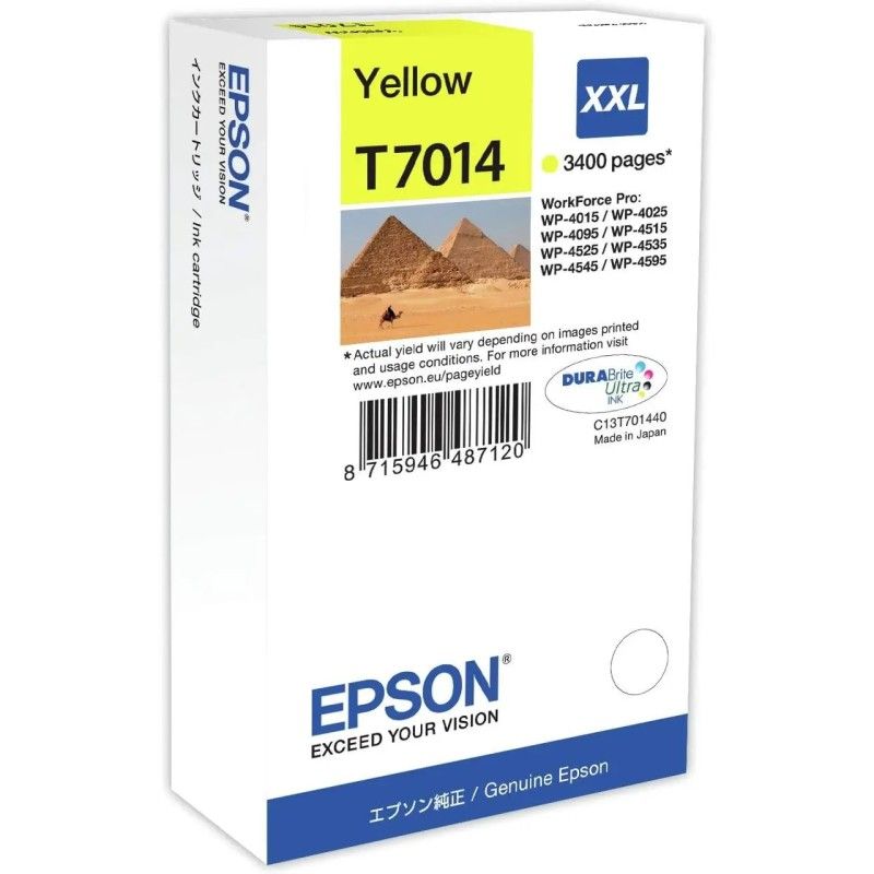 Epson T7014 XXL Jaune Pyramide d'origine pas cher - Livraison offerte