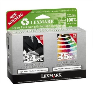 Lexmark 34XL/35XL Noir couleur Pack de cartouches authentiques au meilleur prix - Livraison offerte