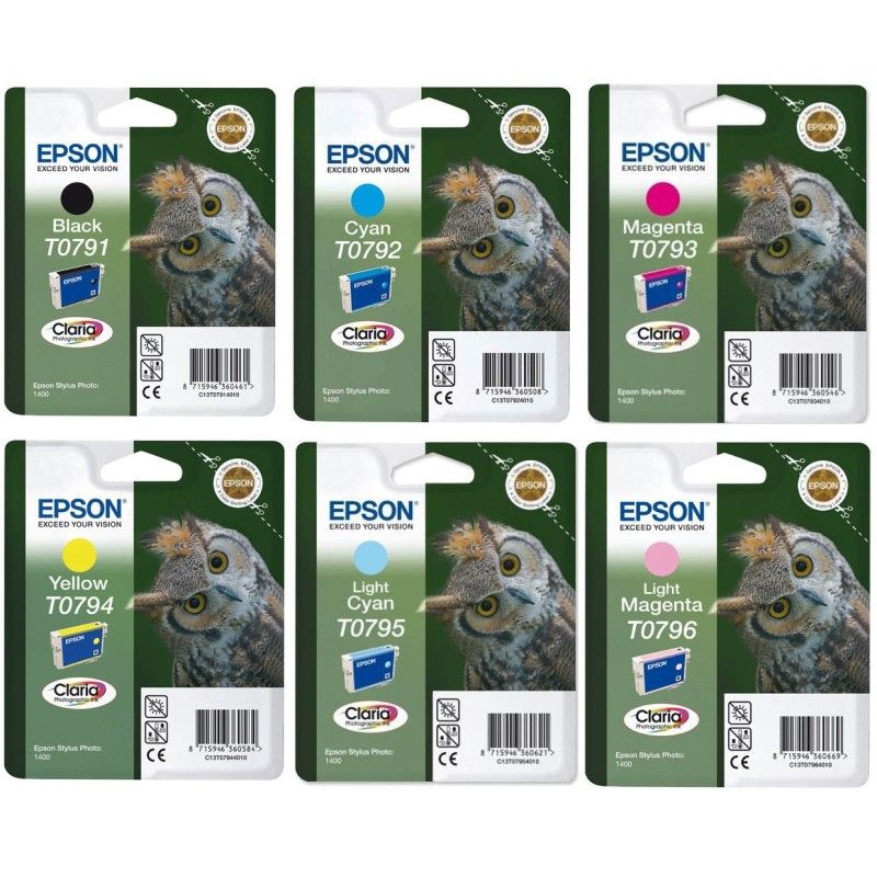 Epson T0797 Noir couleur Chouette Pack de cartouches authentiques au meilleur prix - Livraison offerte