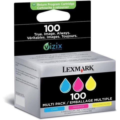 Lexmark 100 Couleur Pack de cartouches authentiques au meilleur prix