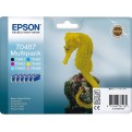 Epson T0487 Noir couleur Hippocampe Pack de 6 Cartouches originales