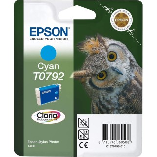 Epson T0792 Cyan Chouette Cartouche authentique au meilleur prix - Livraison offerte