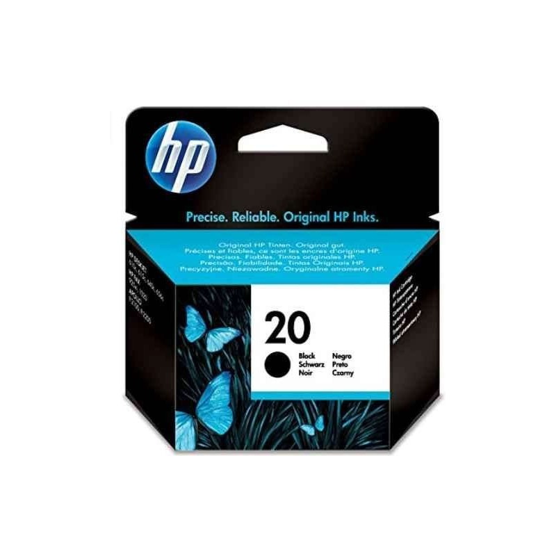 HP 20 Noir Cartouche authentique au meilleur prix