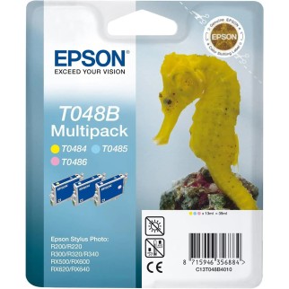 Epson T048B Couleur Hippocampe Pack de cartouches authentiques au meilleur prix - Livraison offerte