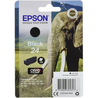 Epson 24 Noir Eléphant Cartouche authentique au meilleur prix - Livraison offerte