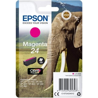 Epson 24 Magenta Eléphant Cartouche authentique pas cher - Livraison offerte