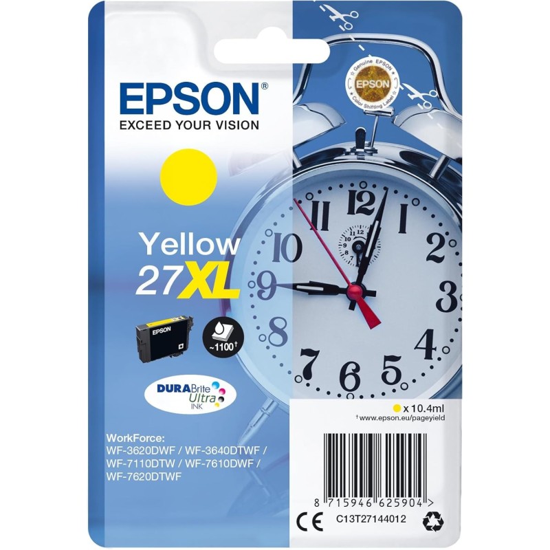 Epson 27XL Jaune Réveil Cartouche authentique au meilleur prix